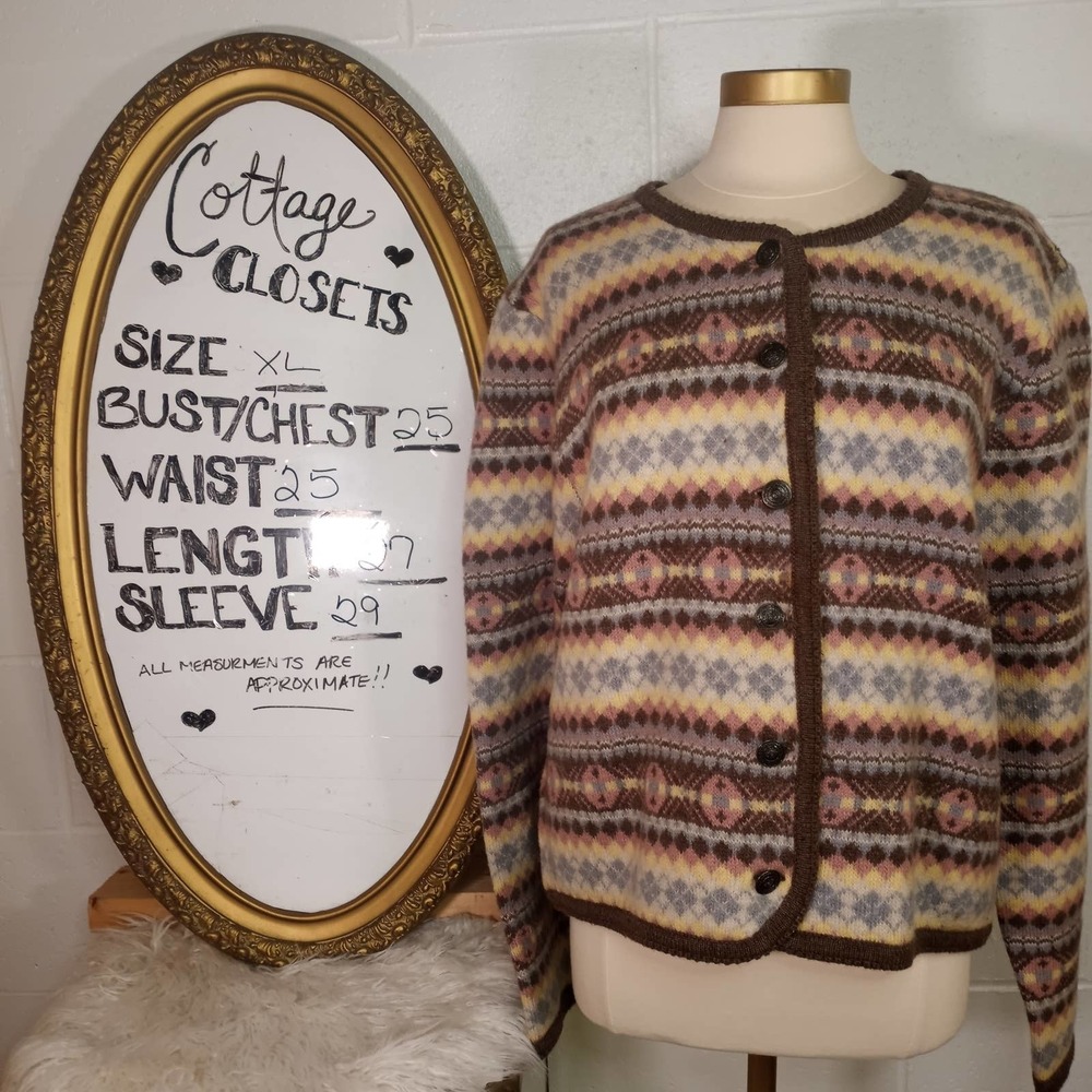 VTG 70s Tally Ho Sweater 100% Wool XL
